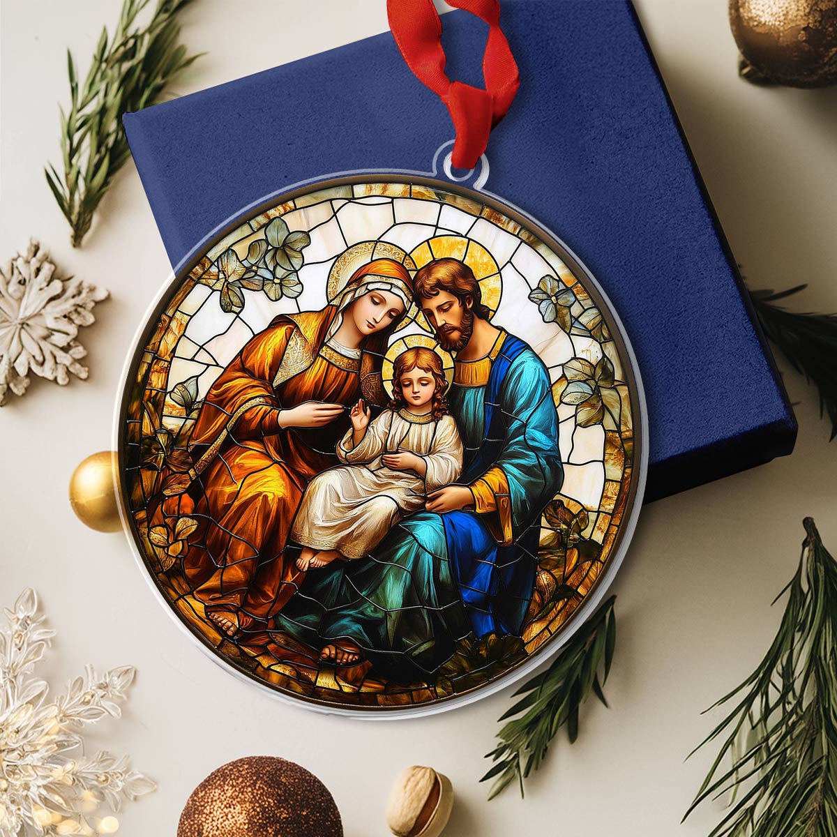 Shineful 2D Acrylic Ornament Holy Family Blessing - Pack Discount