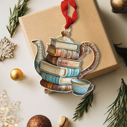 Shineful 2D Acrylic Ornament - Bookish Teapot