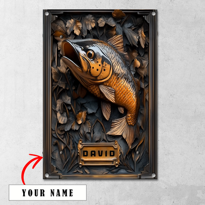 Shineful 2D Metal Sign Personalized Fishing Enthusiast