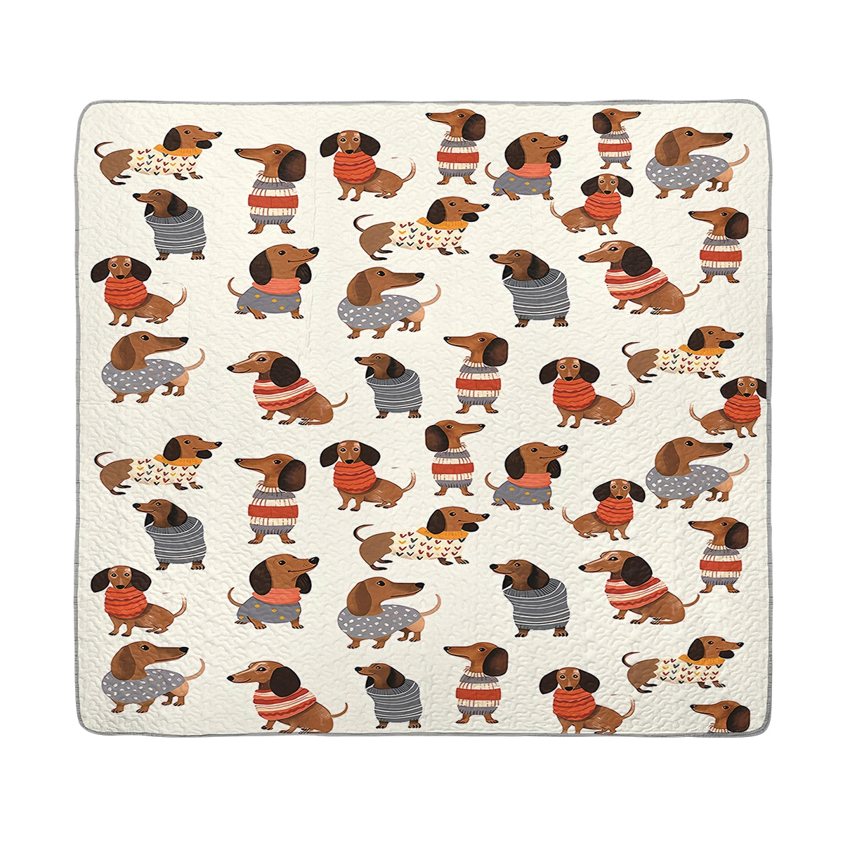 Shineful All Season Quilt 3-Piece Set - Dachshund Cute