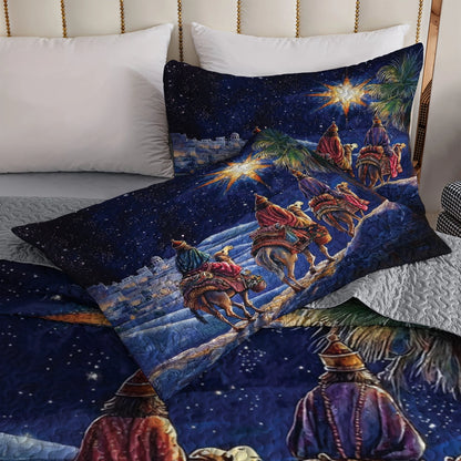 Shineful All Season Quilt 3-Piece Set Journey Of Three Kings To Bethlehem