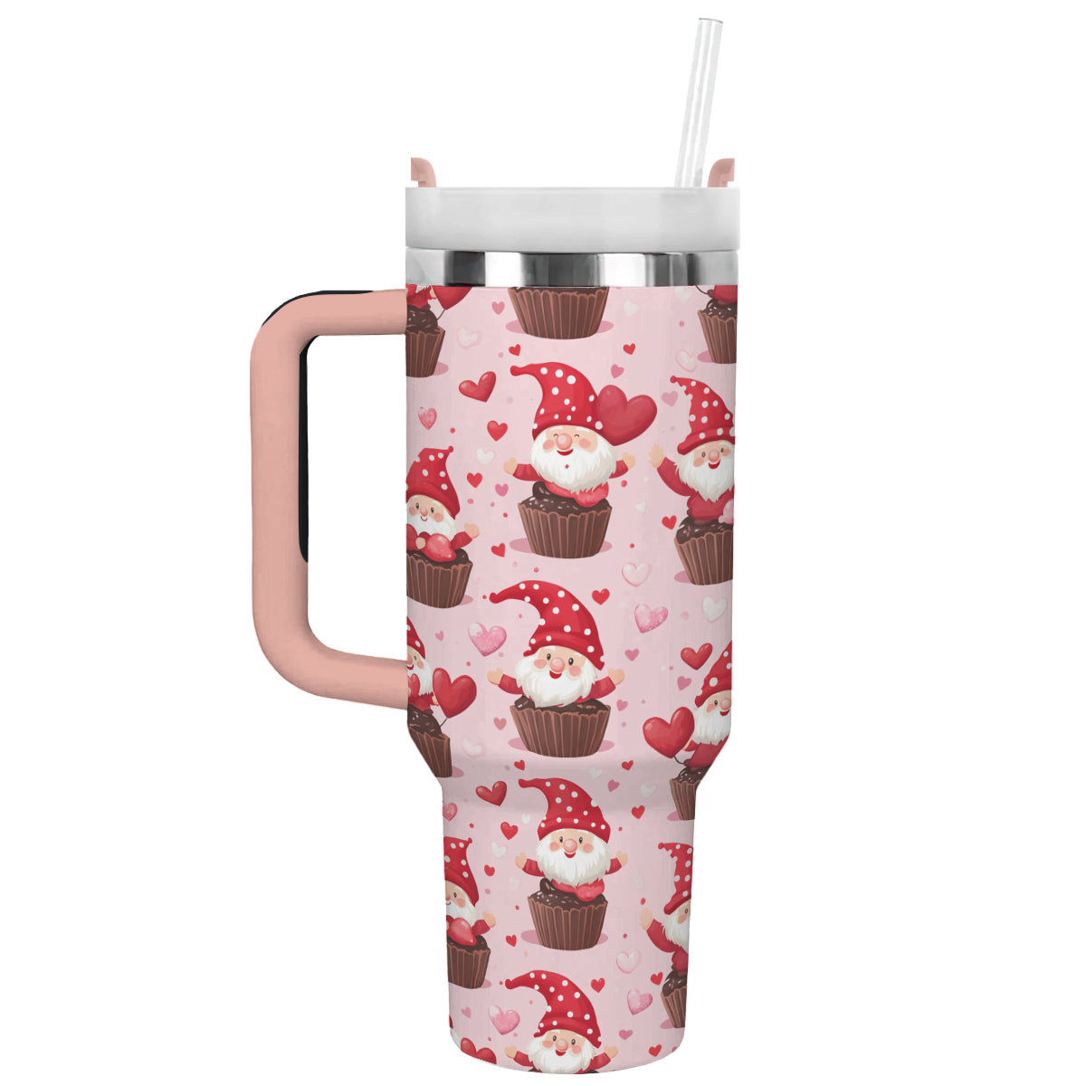 Shineful Tumbler Valentine Gnome Pattern