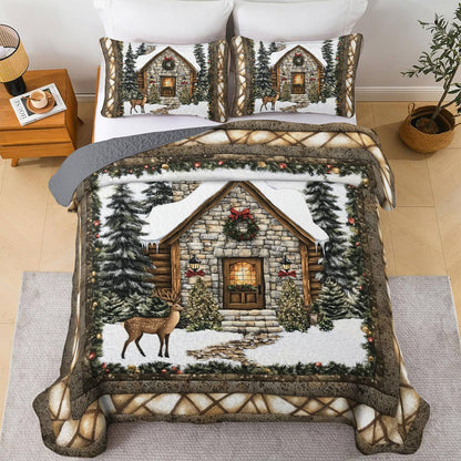 Shineful All Season Quilt 3-Piece Set Cozy Cabin