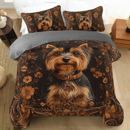 Shineful All Season Quilt 3-Piece Set Timeless Yorkie Charm