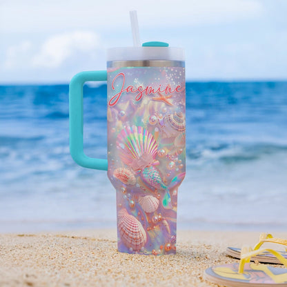 Shineful Glossy Tumbler Personalized Shell Lagoon