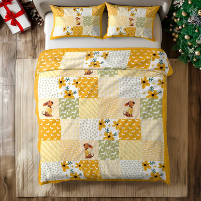 Shineful All Season Quilt 3-Piece Set Sunny Paws