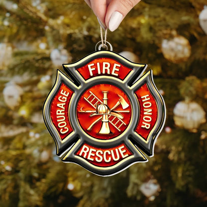 Shineful Acrylic Ornament Firefighter's Maltese Cross