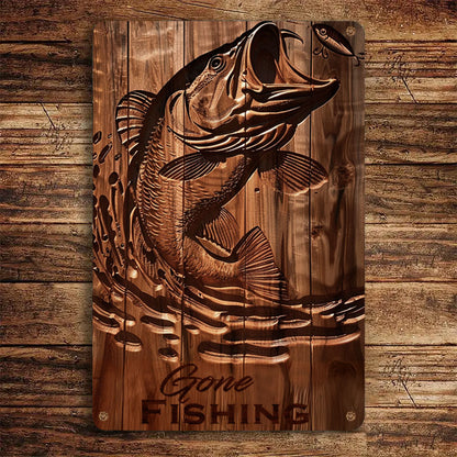 Shineful 2D Flat Print Metal Sign Stunning Largemouth Bass