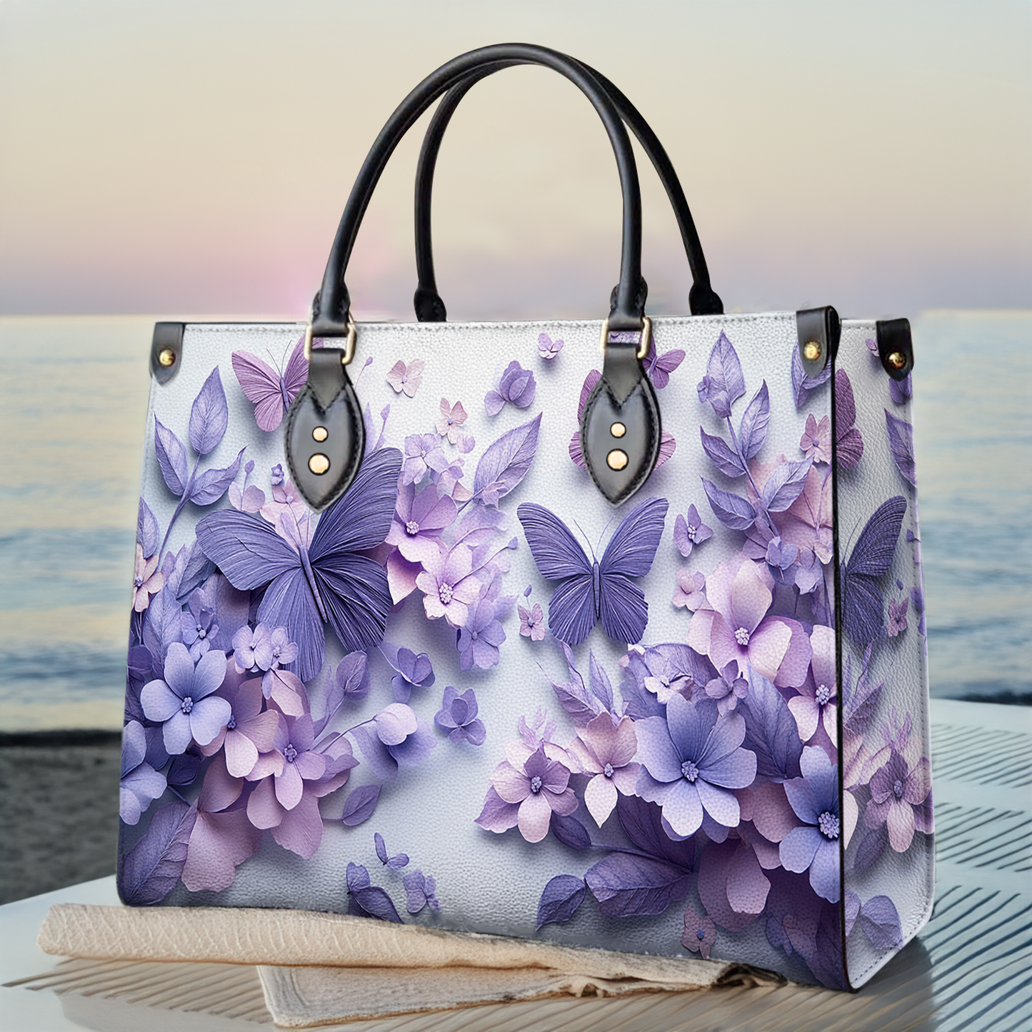 Shineful Leather Bag Wings Over Blooms