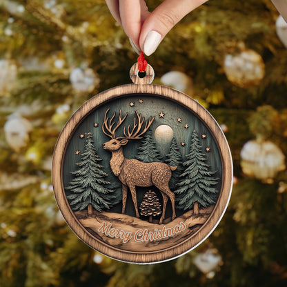 Shineful 2D Acrylic Ornament - Woodland Majesty Christmas