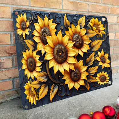 Shineful 2D Metal Sign Golden Sunflower Dream