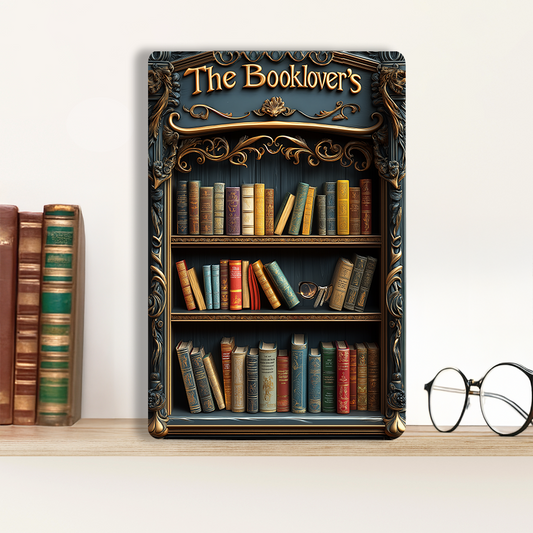 Shineful 2D Metal Sign Enchanted Bookshelf