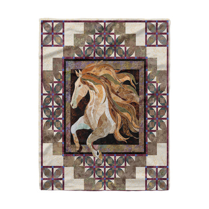 Shineful Fleece Blanket Country Charm Horse