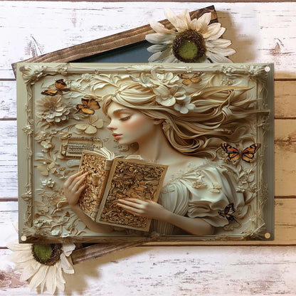 Shineful 2D Metal Sign Whispers of the Enchanted Book