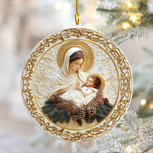 Shineful 2D Acrylic Ornament - Mother’s Embrace: Mary & Jesus