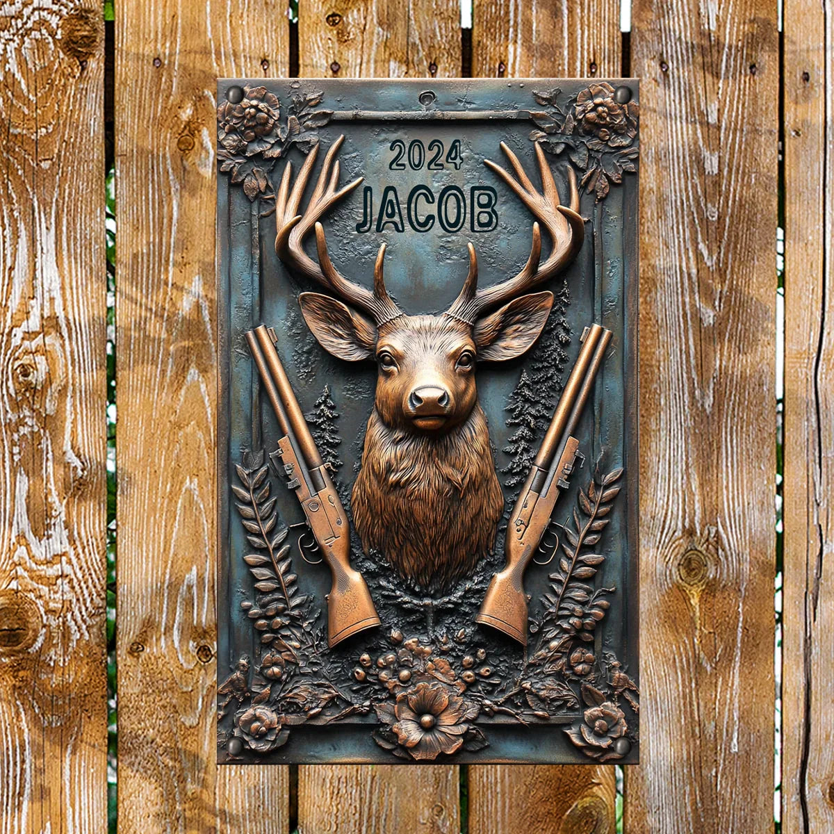 Shineful 2D Metal Sign Deer Hunter's Tribute