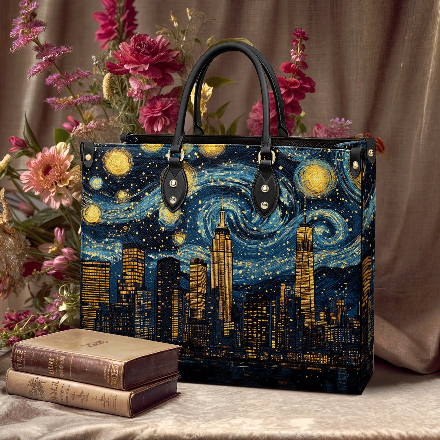 Shineful Leather Bag Starry Skyline