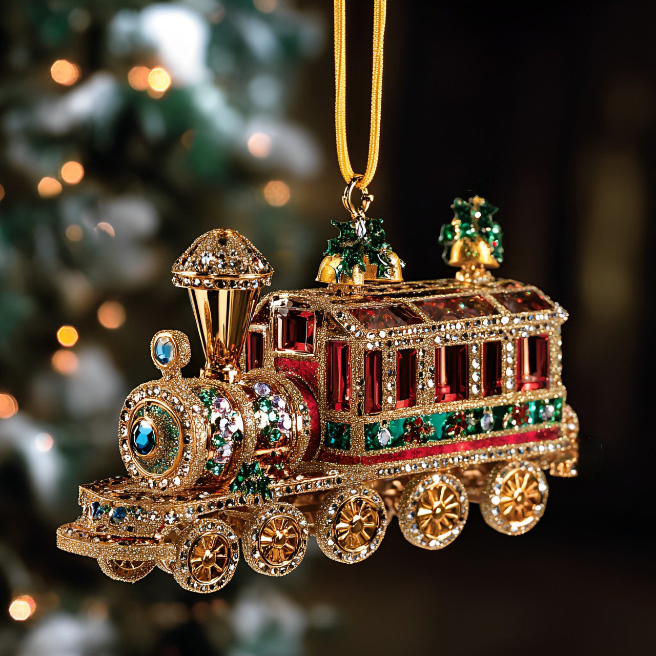 Shineful 2D Acrylic Ornament Christmas Magical Train