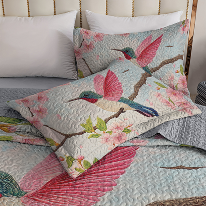 Shineful All Season Quilt 3-Piece Set - Hummingbird Bliss