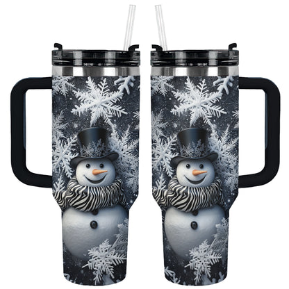 Verre brillant et brillant Bonhomme de neige Frosty Elegance