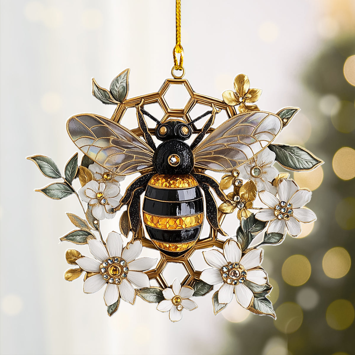 Shineful 2D Acrylic Ornament Gemstone Bee