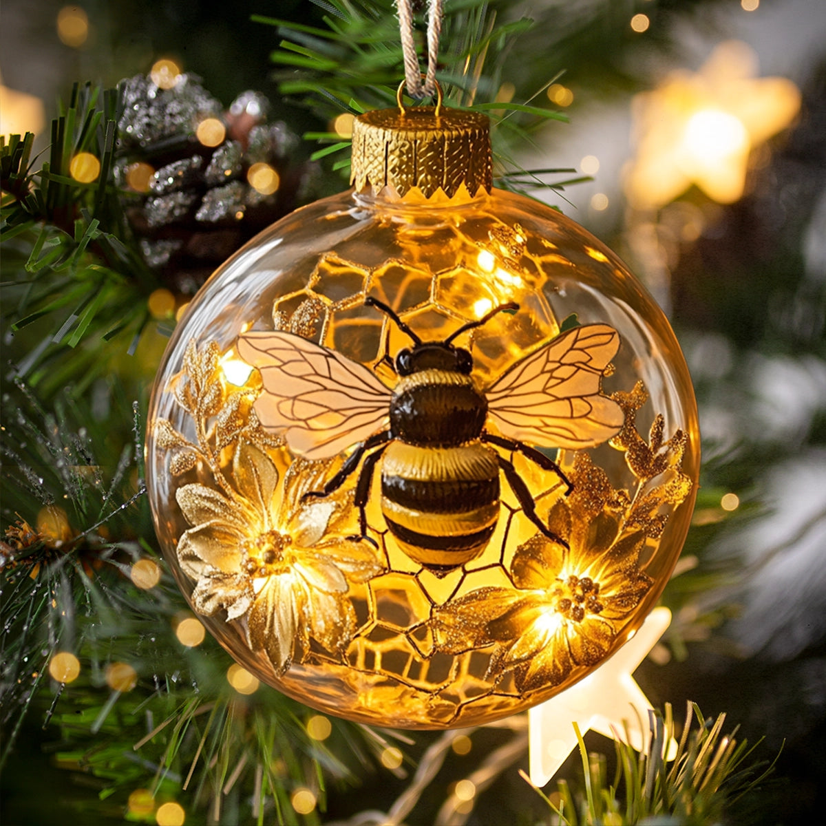 Shineful 2D Acrylic Ornament Bee-Loved Christmas