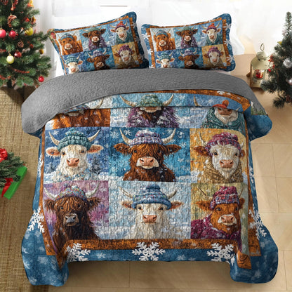 Shineful All Season Quilt 3-Piece Set - Cozy Highland Winter