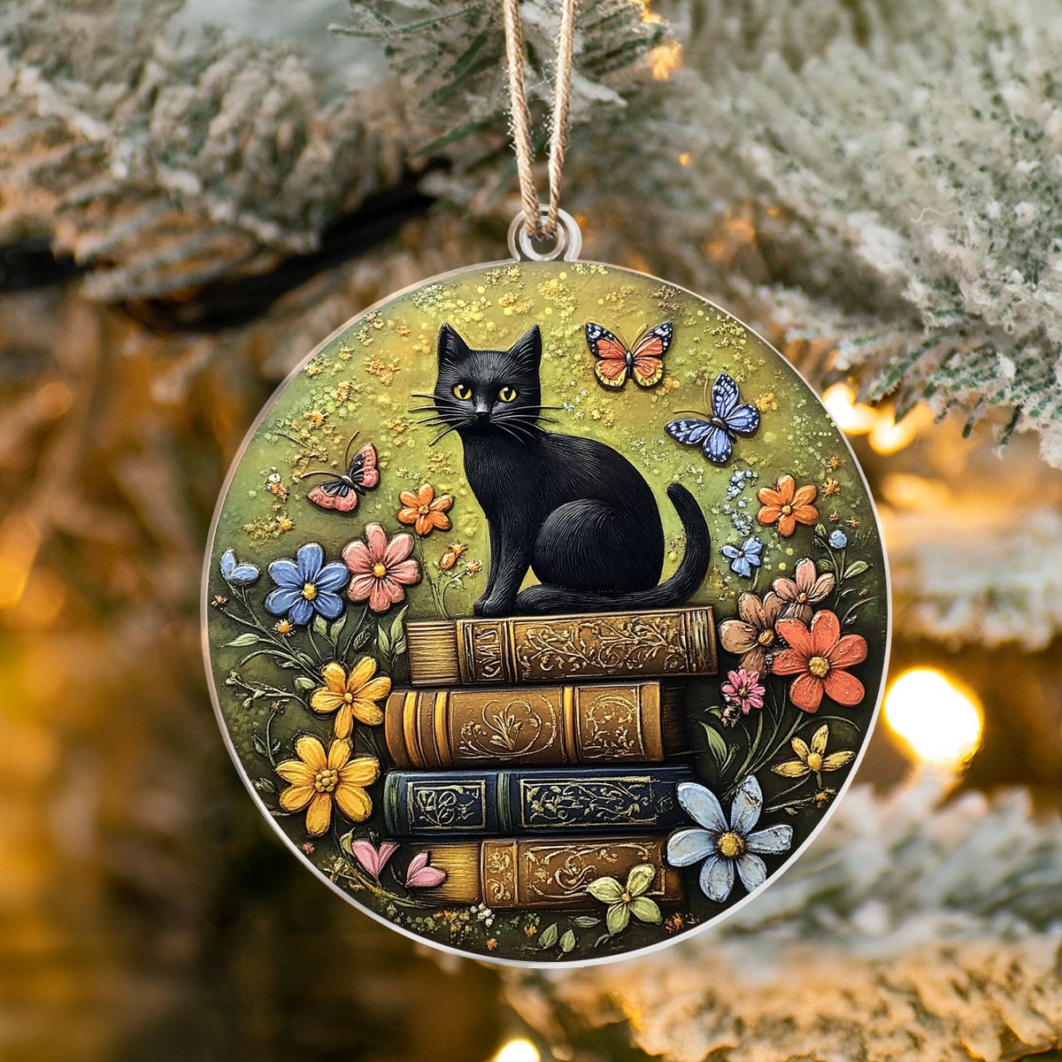 Shineful 2D Acrylic Ornament Literary Feline