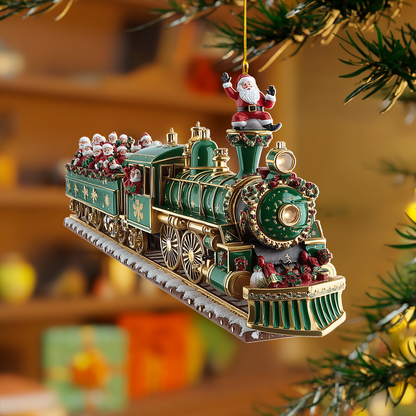 Shineful 2D Acrylic Ornament - Santa’s Jolly Train Journey