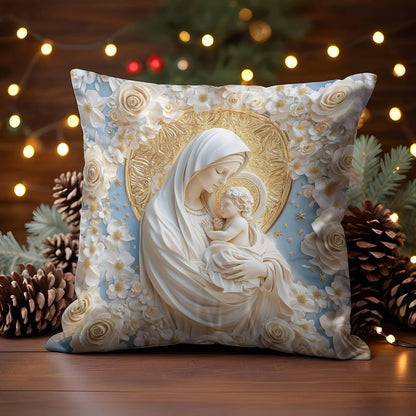 Shineful 2D Print Cushion Cover, Pillowcase, Pillows Covers Sacred Comfort Mother and Child