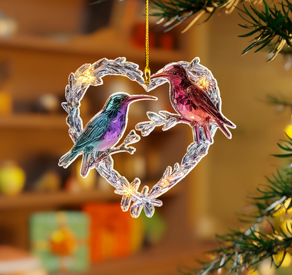 Shineful 2D Acrylic Ornament - Ethereal Hummingbird Elegance