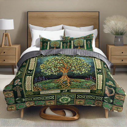 Shineful All Season Quilt 3-Piece Set Celtic Serenity: Tree of Life