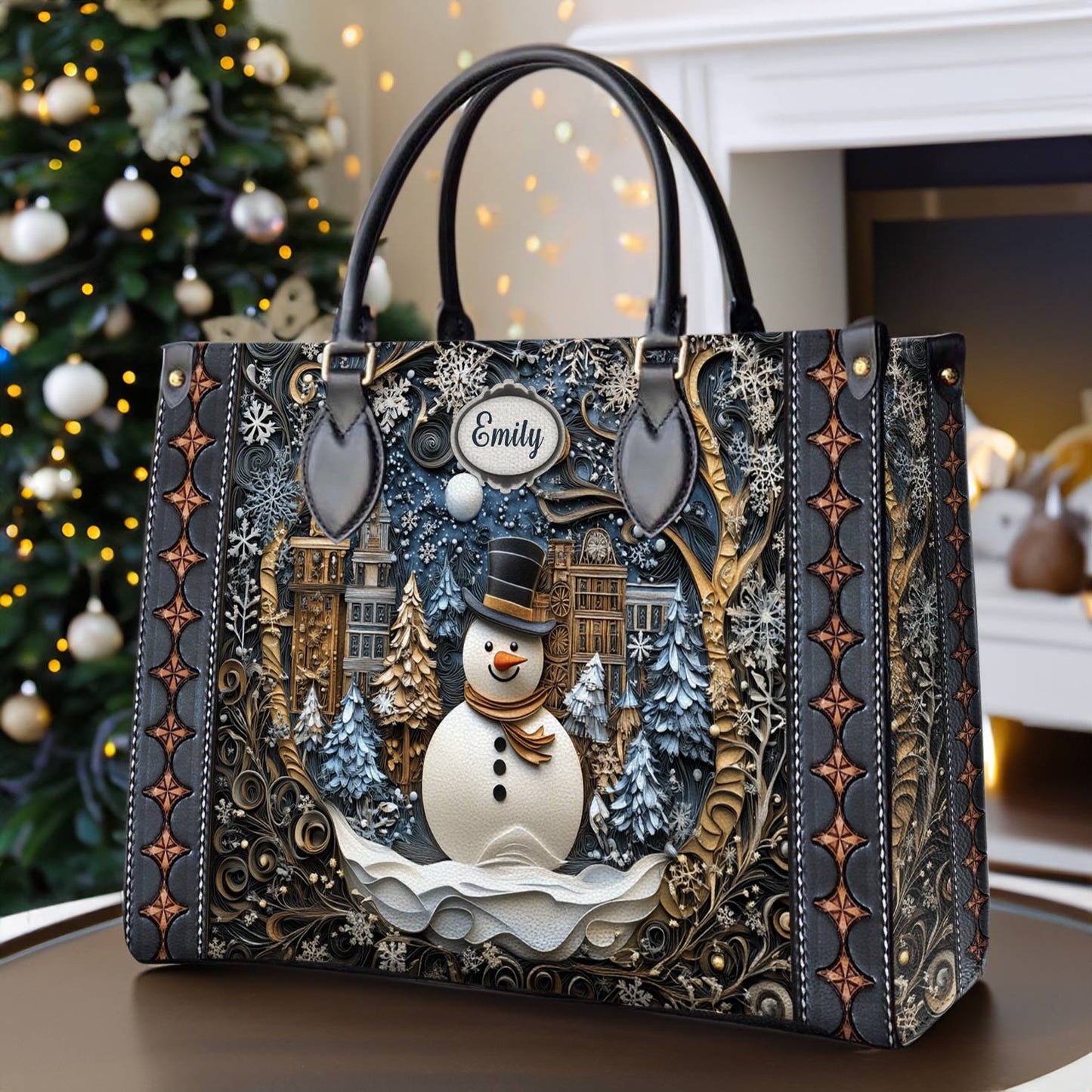 Sac en cuir brillant Frosty Night Cheer