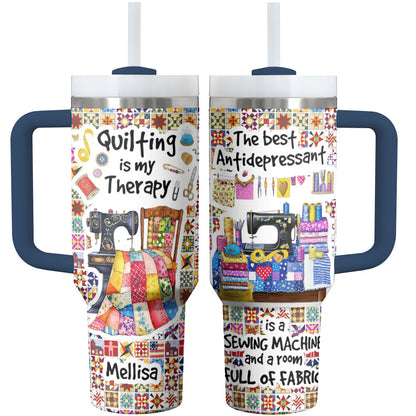 Sewing Shineful Tumbler Personalized The Best Therapy