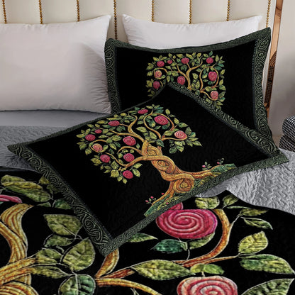 Shineful All Season Quilt 3-Piece Set - Irish Celtic Apple Blossom