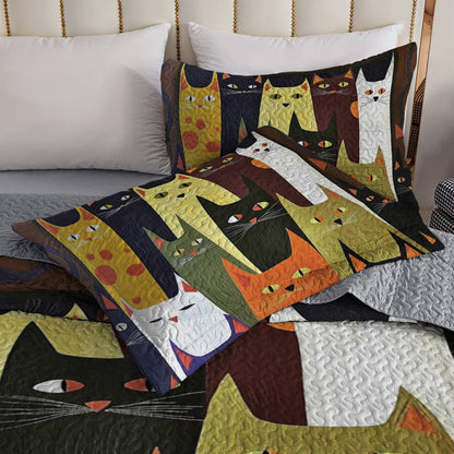 Shineful All Season Quilt 3-Piece Set Purrfectly Cozy