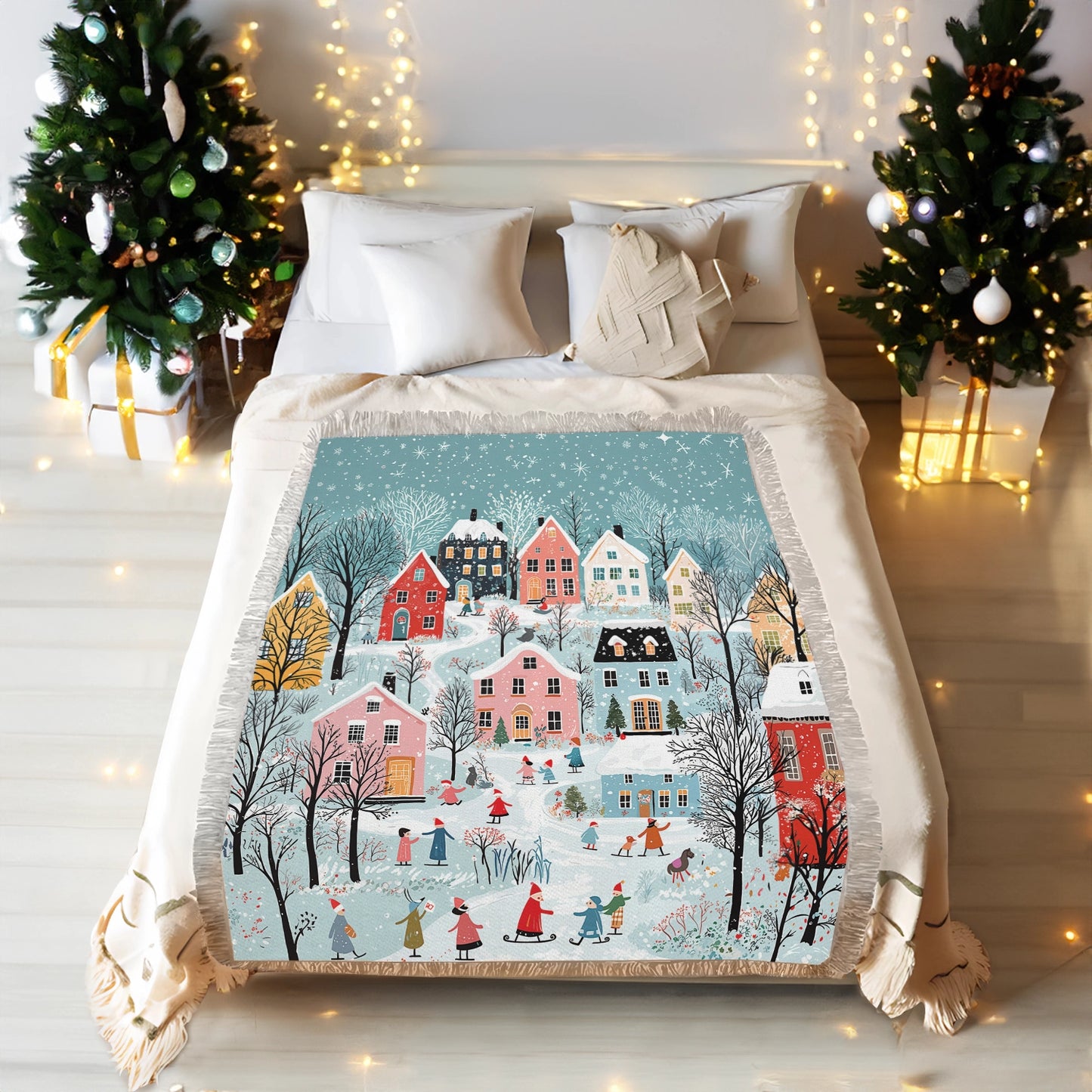 Shineful Woven Tapestry Throw Blanket - Christmas Winter Wonderland