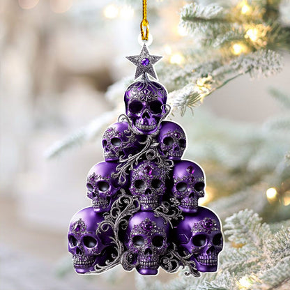 Shineful 2D Acrylic Ornament - Gothic Skullmas Tree