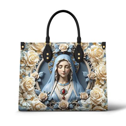 Sac en cuir brillant Sainte Vierge Marie