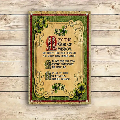 Shineful 2D Metal Sign Sample Timeless Irish Prayer