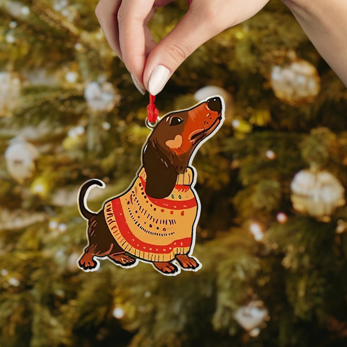 Shineful Acrylic Ornament Dachshund Delight