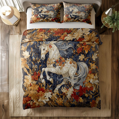 Shineful All Season Quilt 3-Piece Set - Autumn Majesty Horse