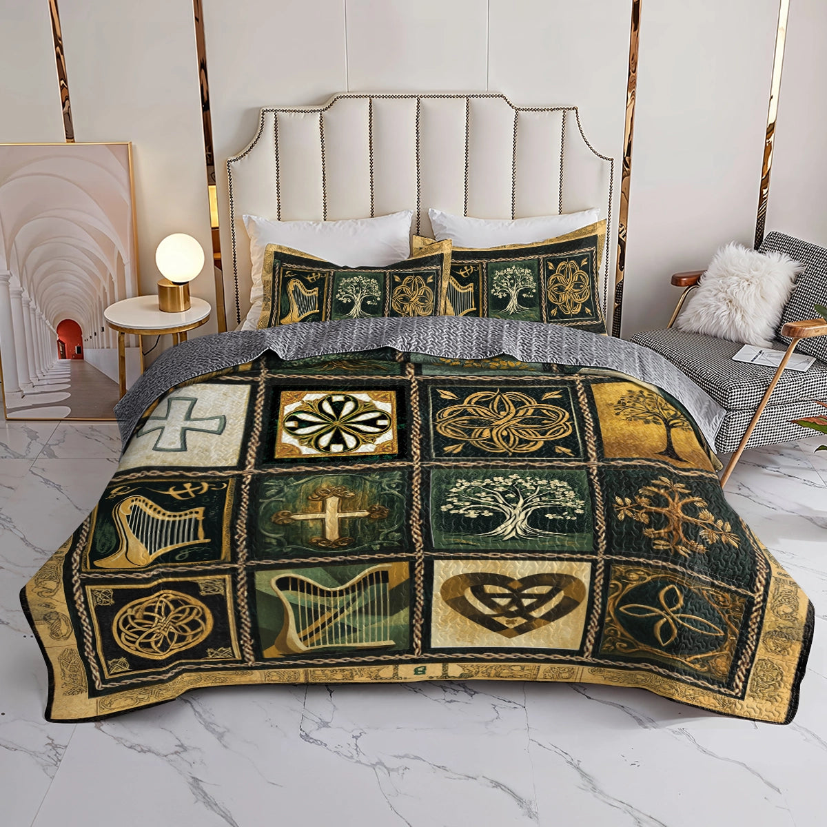 Shineful All Season Quilt 3-teiliges Set Celtic Irish Heritage