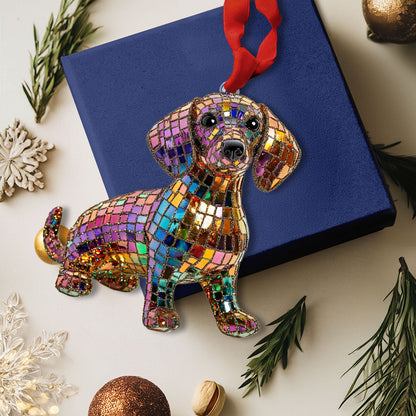 Shineful Acrylic Ornament Mosaic Dachshund