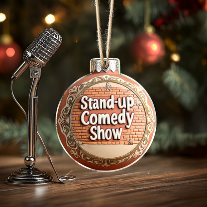 Shiny 2D Acryl Ornament - Pack Rabatt Beige Stand-up Comedy Show 