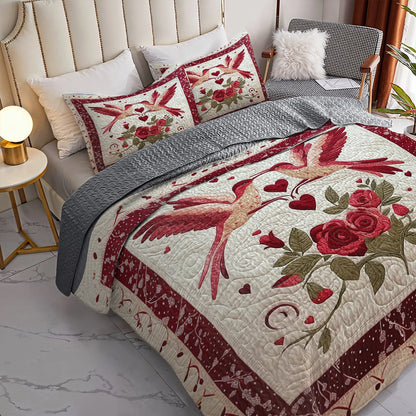 Shineful All Season Quilt 3-Piece Set Valentine Sweetheart Symphony