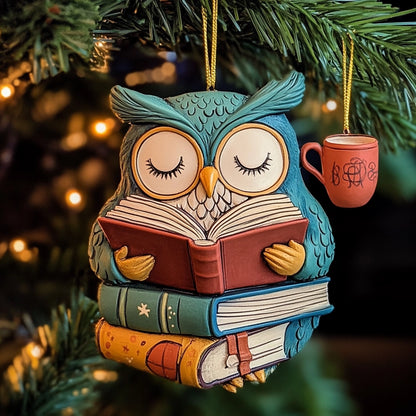 Shineful 2D Acrylic Ornament Sleepy Scholar Owl