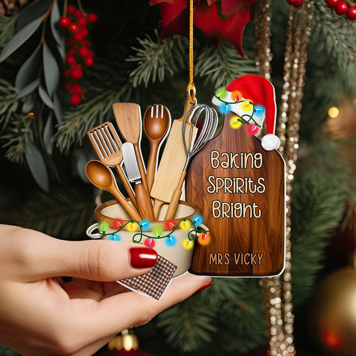 Shineful Personalized 2D Acrylic Ornament Baking Spirits Bright