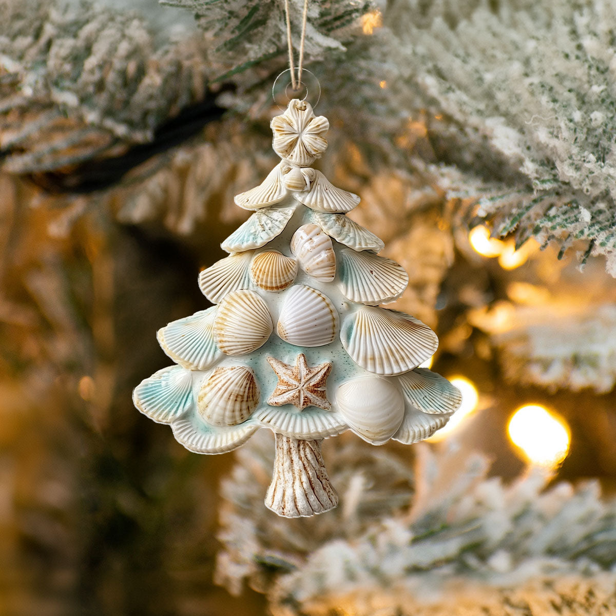 Shineful 2D Acrylic Ornament - Seashell Christmas Tree