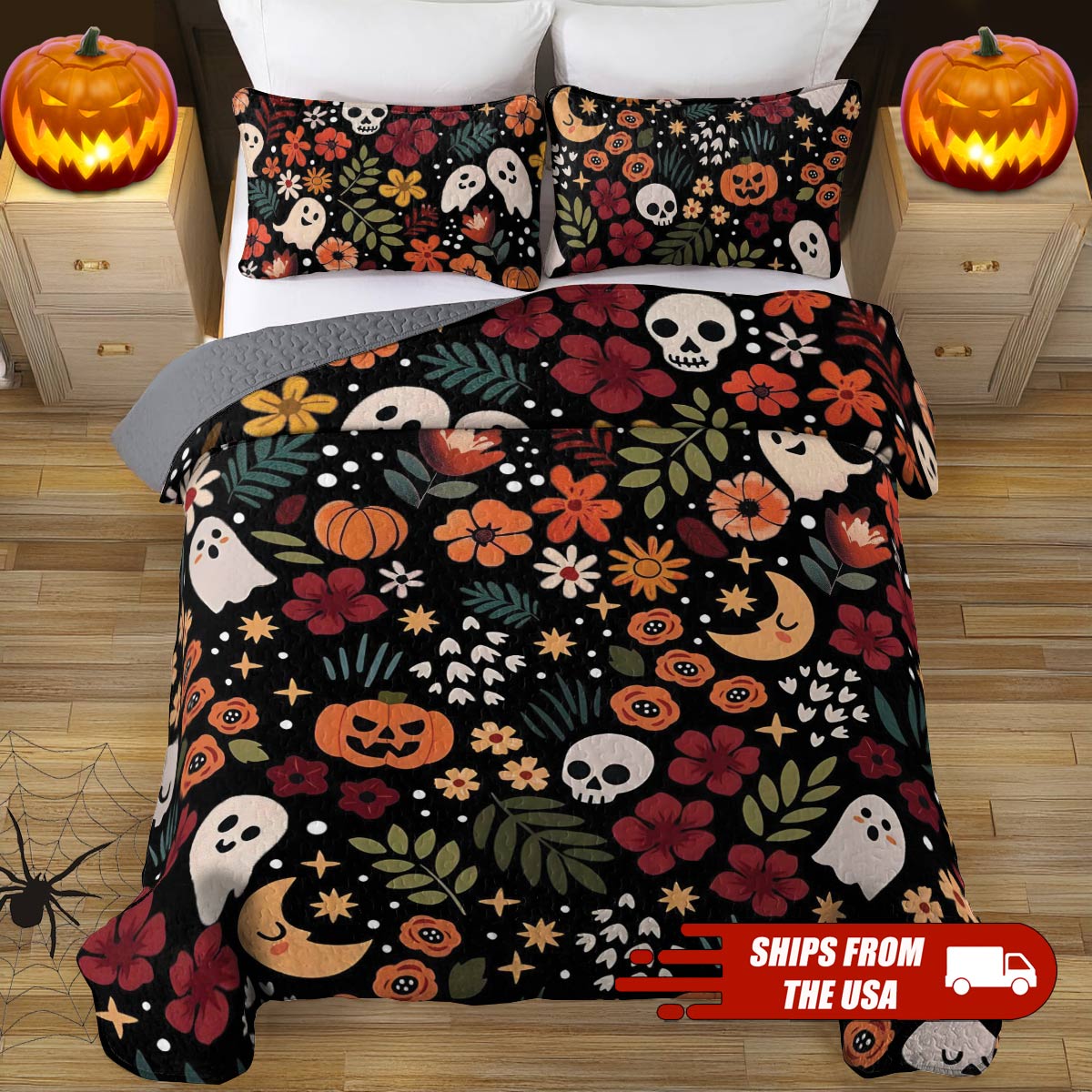 Shineful All Season Quilt 3-Piece Set Spooky Chic